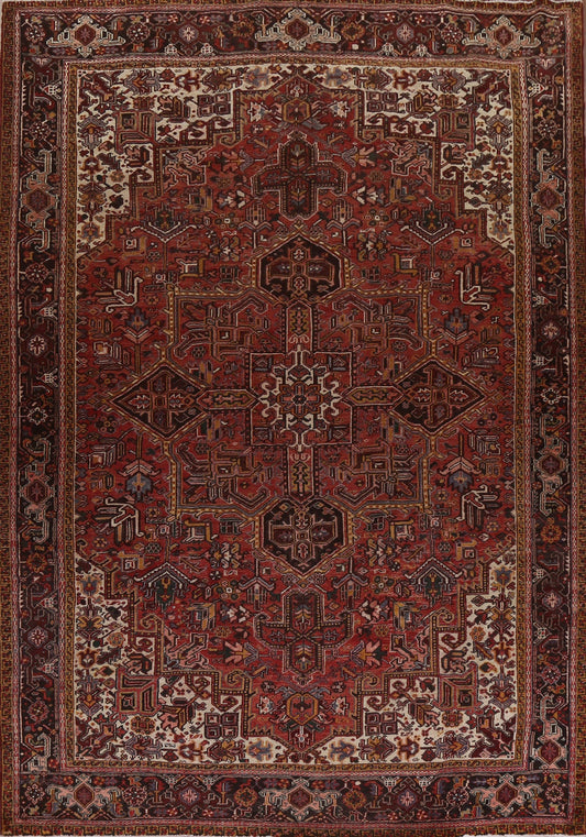 Handmade Wool Heriz Persian Area Rug 10x12