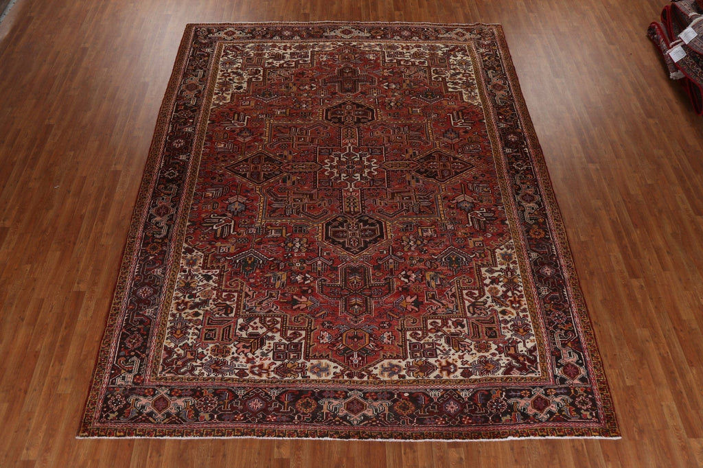 Handmade Wool Heriz Persian Area Rug 10x12