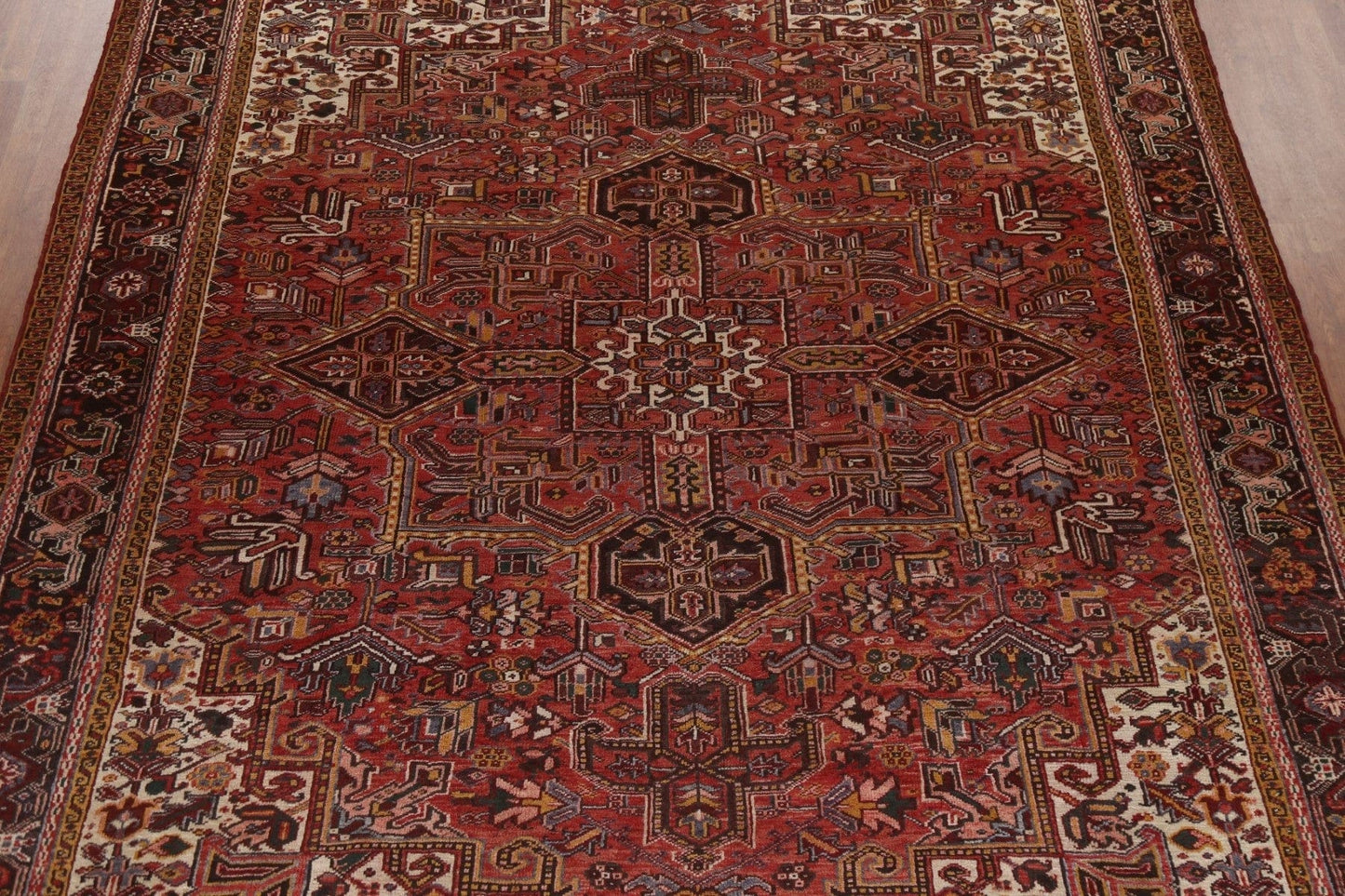 Handmade Wool Heriz Persian Area Rug 10x12