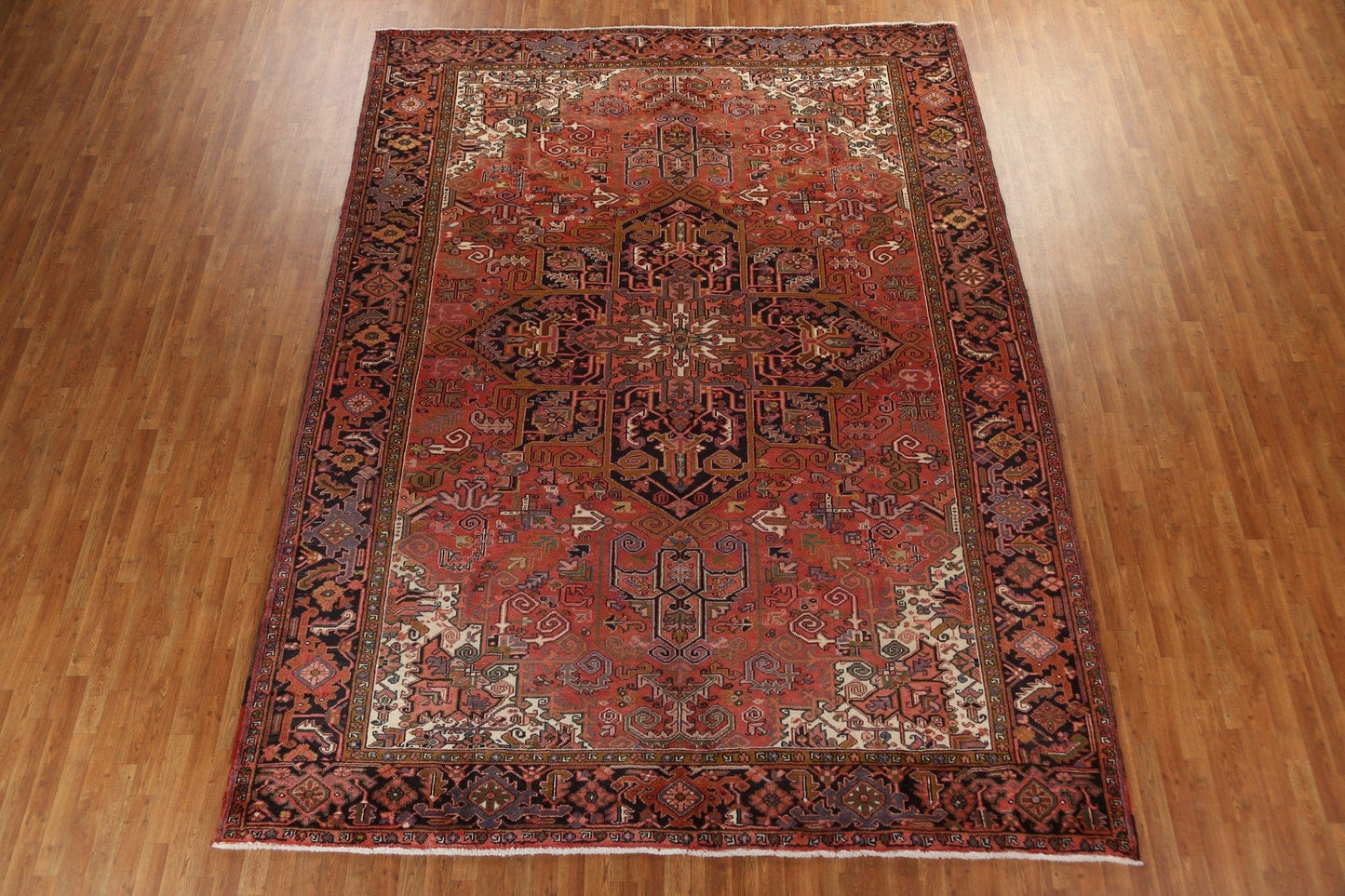 Vintage Wool Heriz Persian Area Rug 10x13