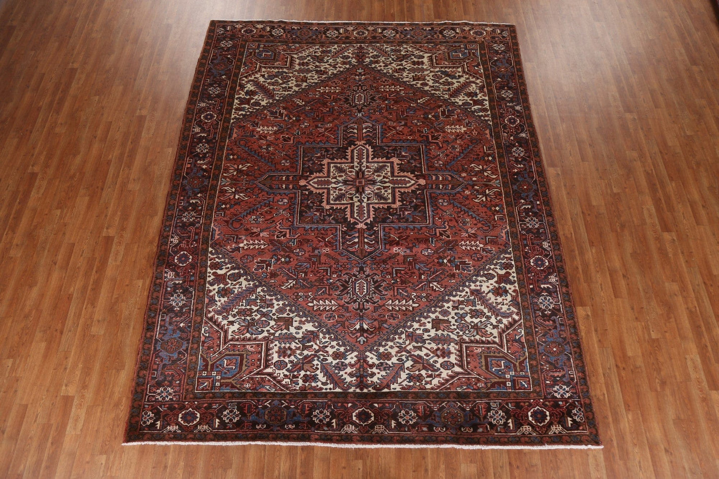 Geometric Wool Heriz Persian Area Rug 8x11