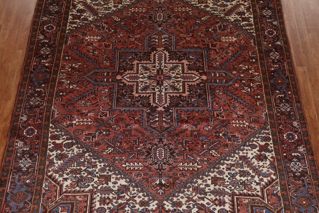 Geometric Wool Heriz Persian Area Rug 8x11