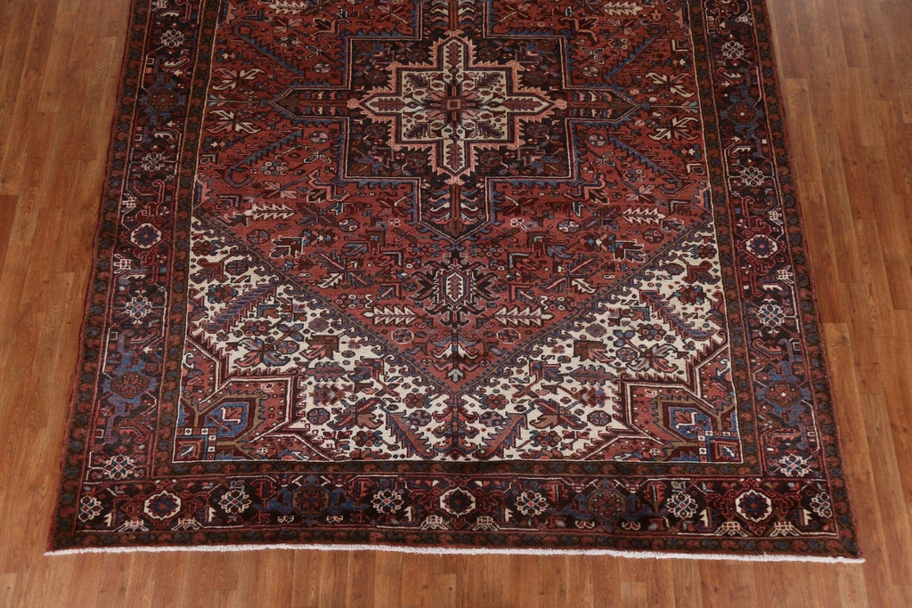 Geometric Wool Heriz Persian Area Rug 8x11