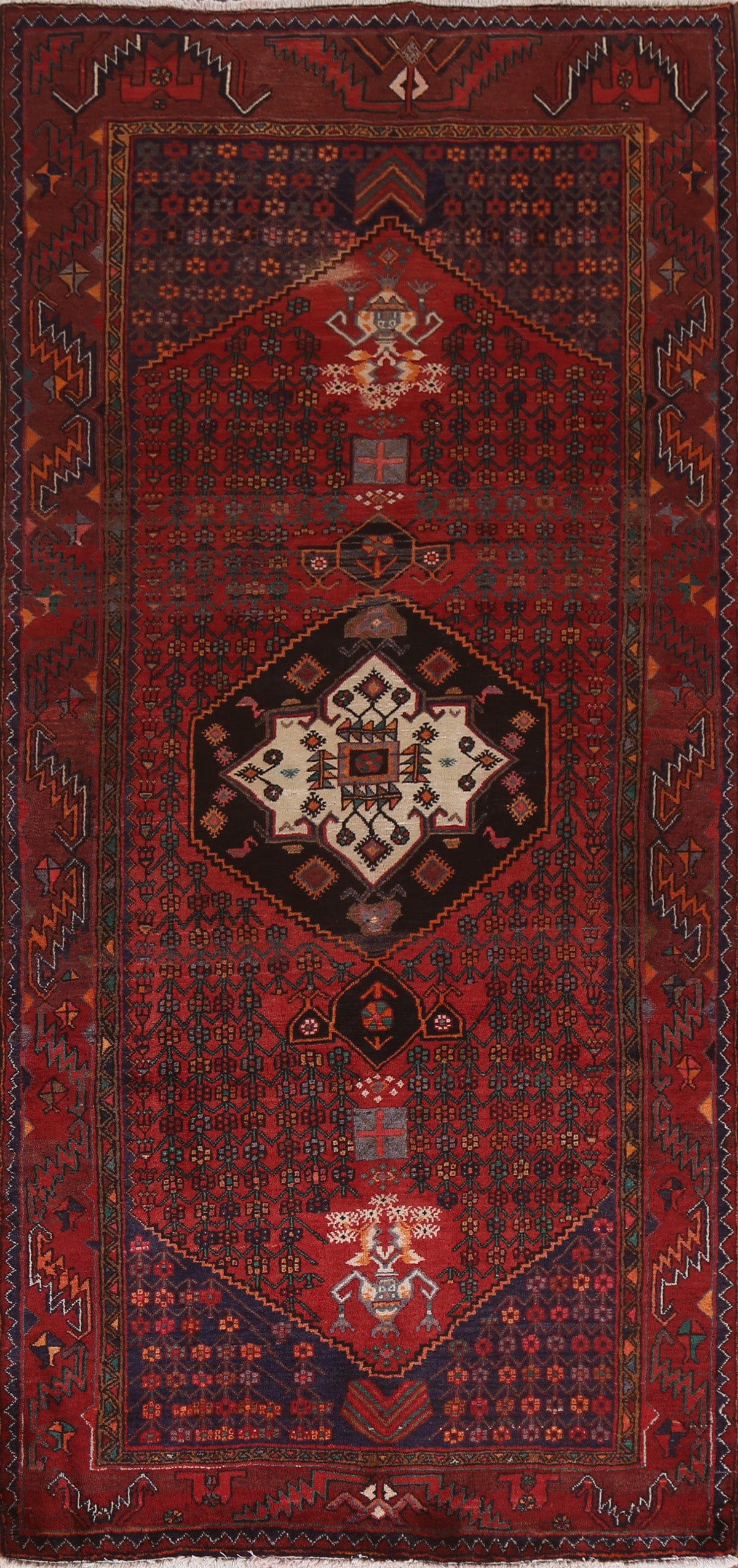 Geometric Zanjan Persian Area Rug 5x10