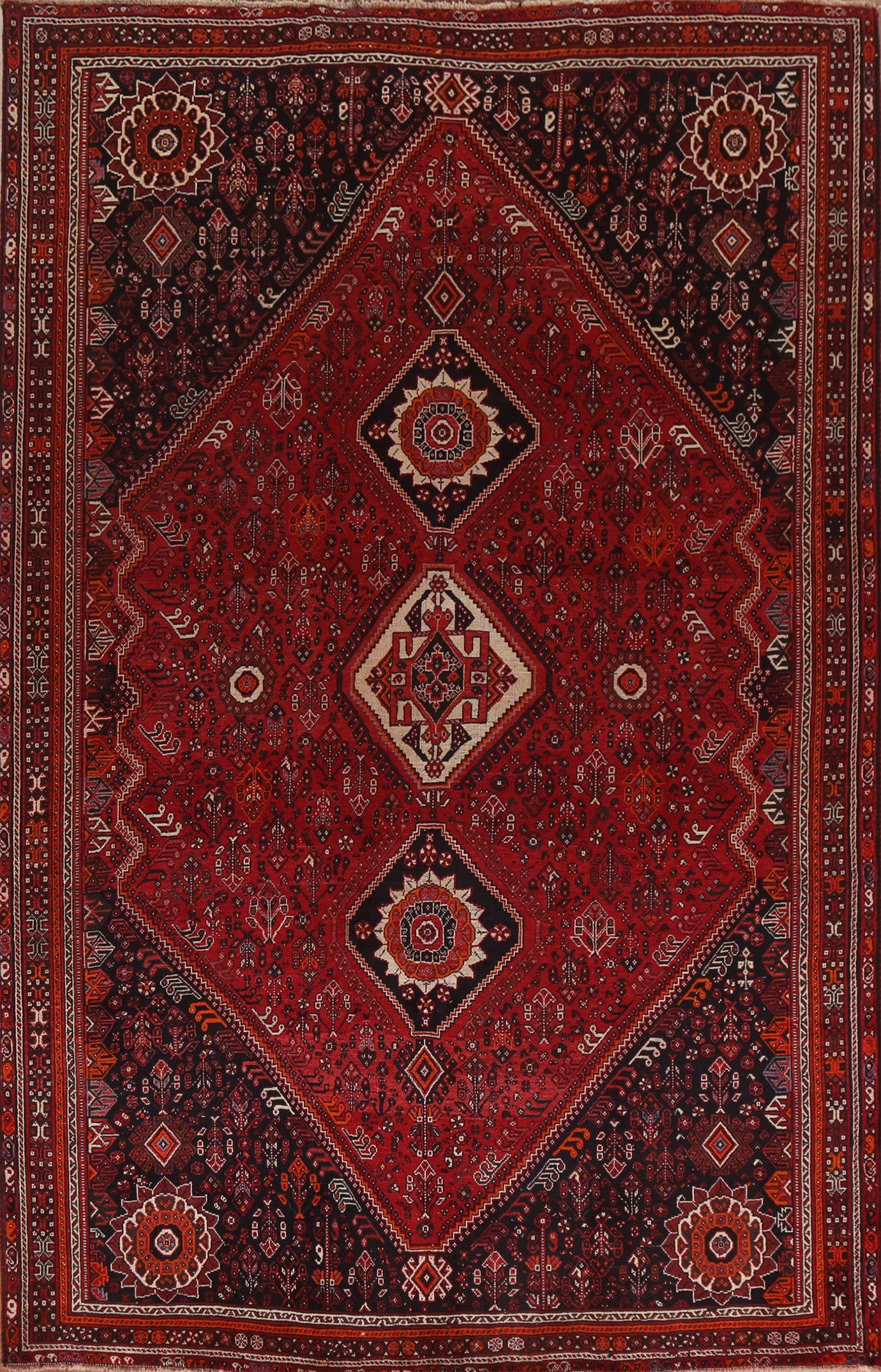 Vegetable Dye Kashkoli Shiraz Persian Area Rug 7x10