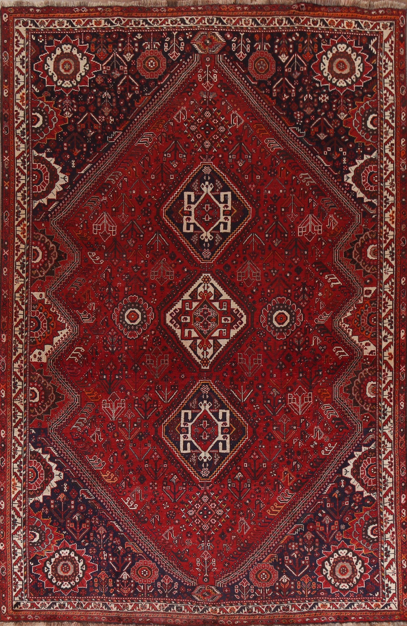 Vegetable Dye Kashkoli Shiraz Persian Area Rug 7x10