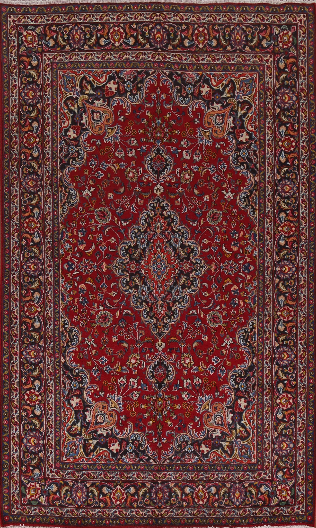 Traditonal Mashad Persian Area Rug 6x10