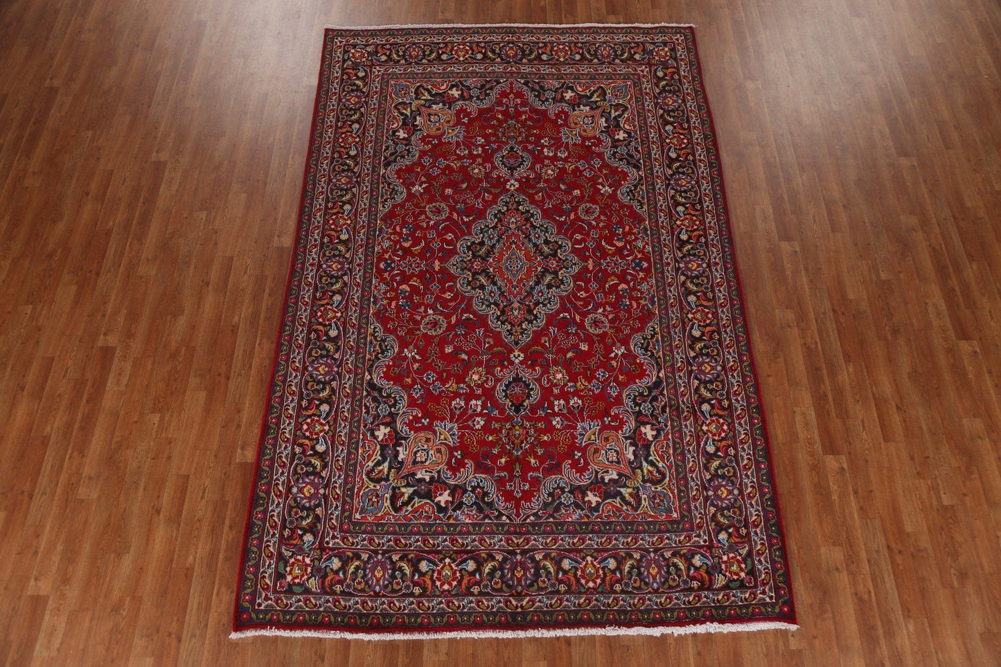 Traditonal Mashad Persian Area Rug 6x10