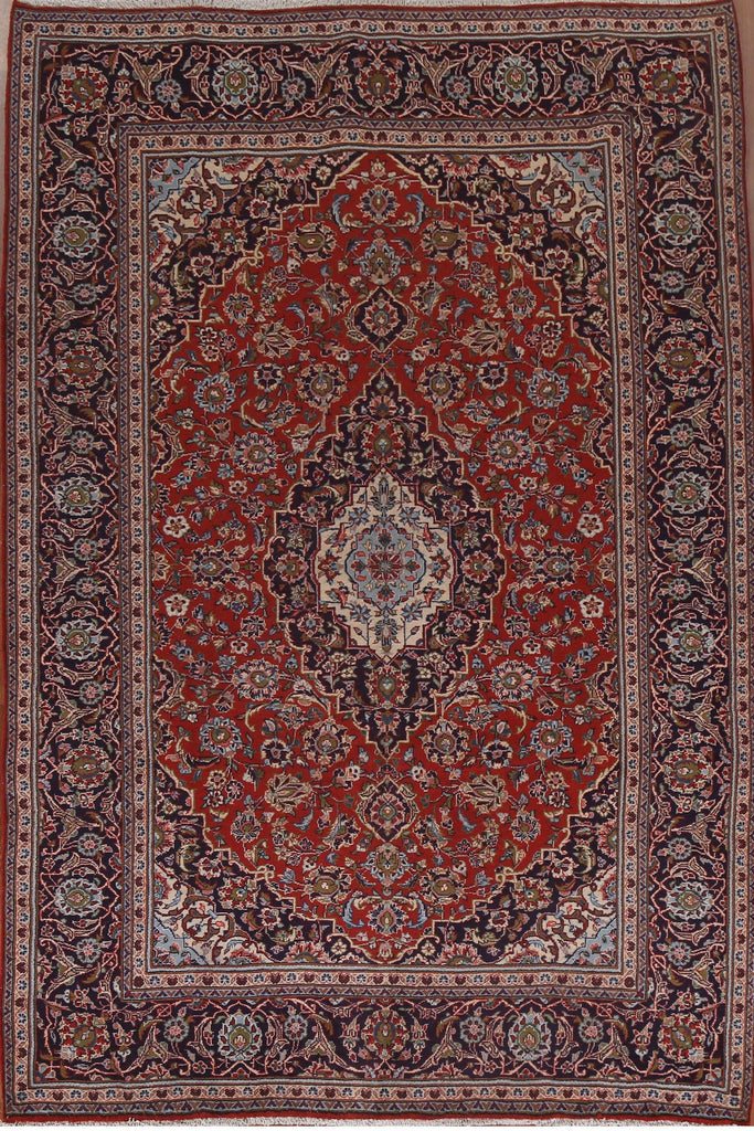 Traditional Wool Kashan Persian Area Rug 7x9