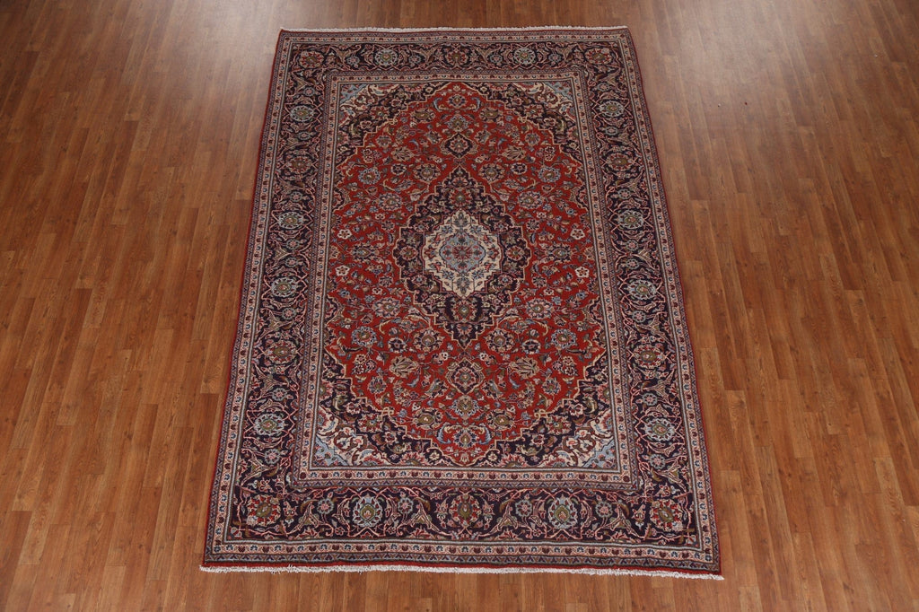 Traditional Wool Kashan Persian Area Rug 7x9