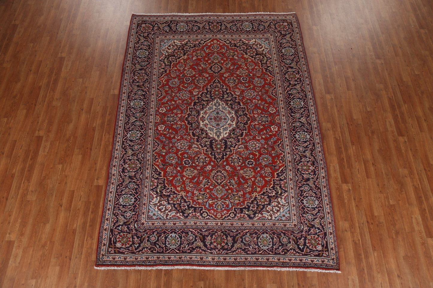 Traditional Wool Kashan Persian Area Rug 7x9