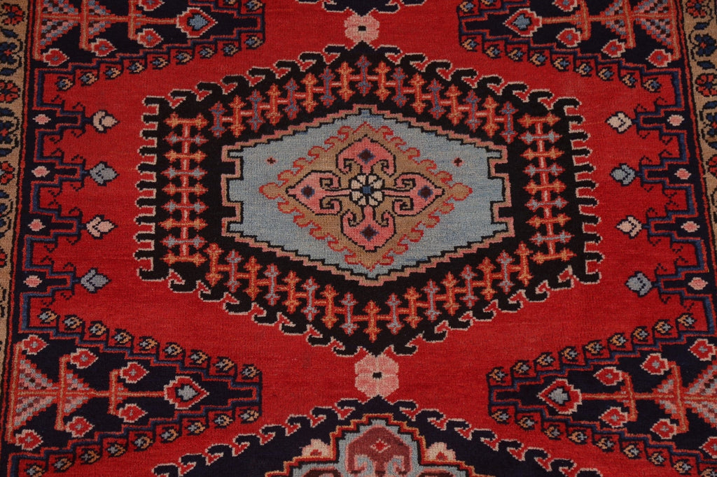 Geometric Red Viss Persian Area Rug 5x8