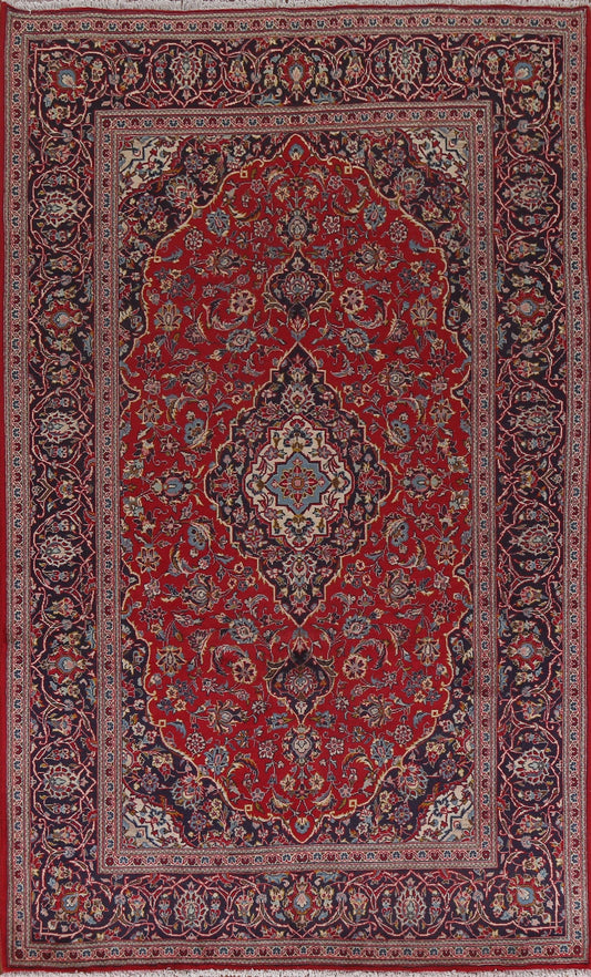 Traditional Red Kashan Persian Area Rug 6x10