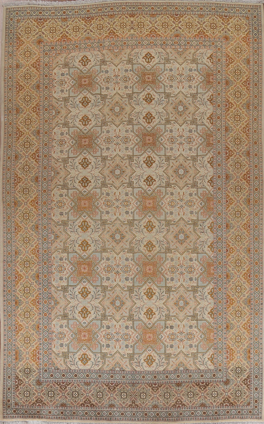 Geometric Wool Yazd Persian Area Rug 8x11