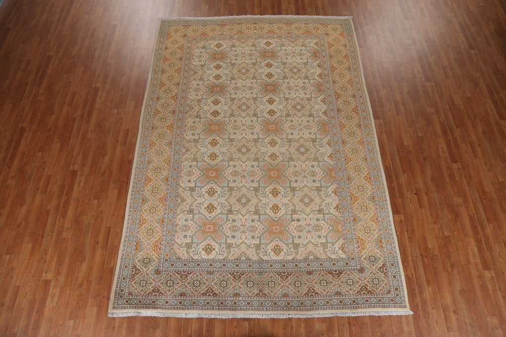 Geometric Wool Yazd Persian Area Rug 8x11