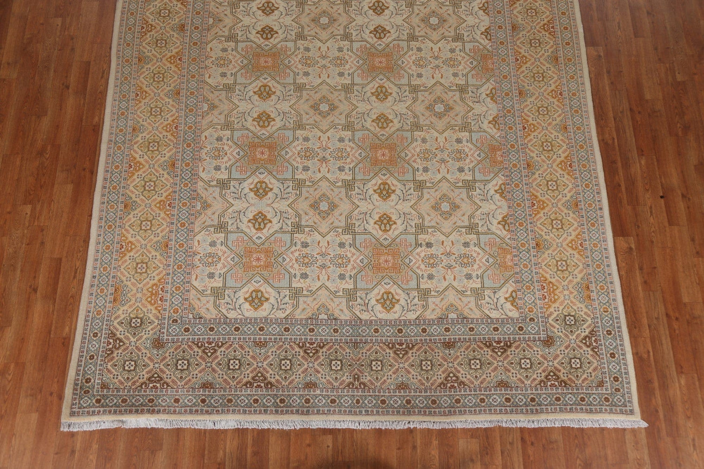 Geometric Wool Yazd Persian Area Rug 8x11