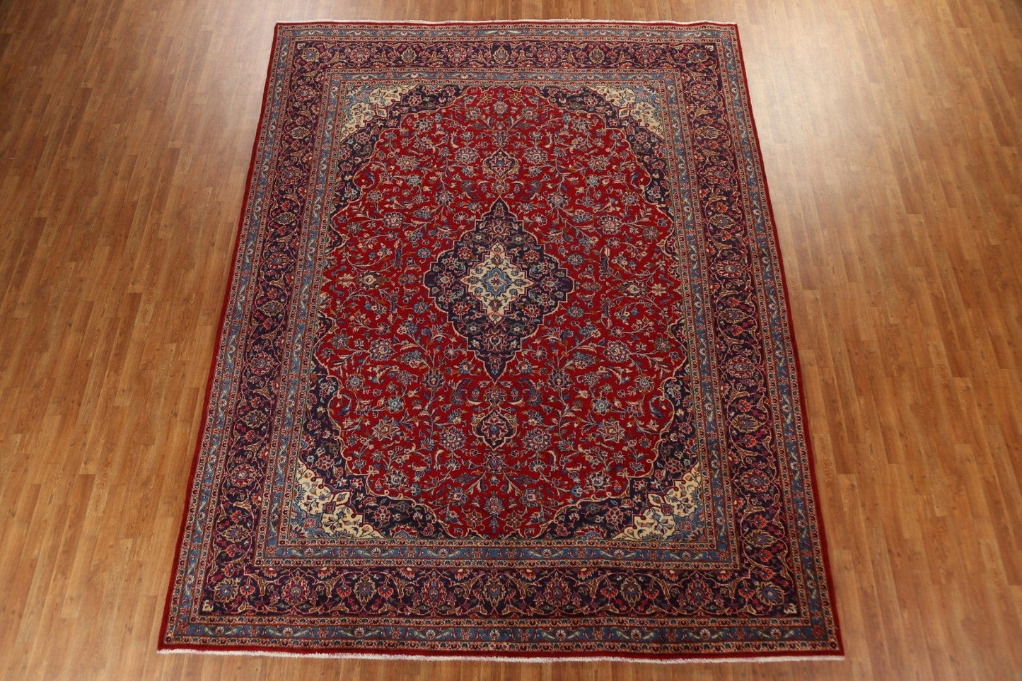 Floral Red Kashan Persian Area Rug 10x13