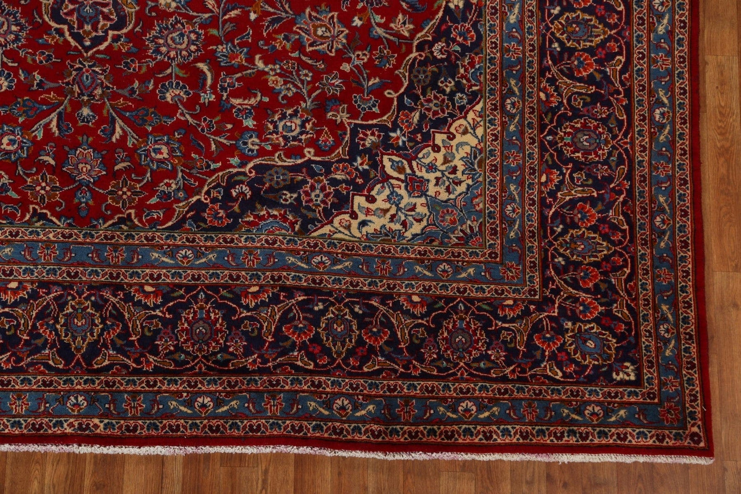 Floral Red Kashan Persian Area Rug 10x13