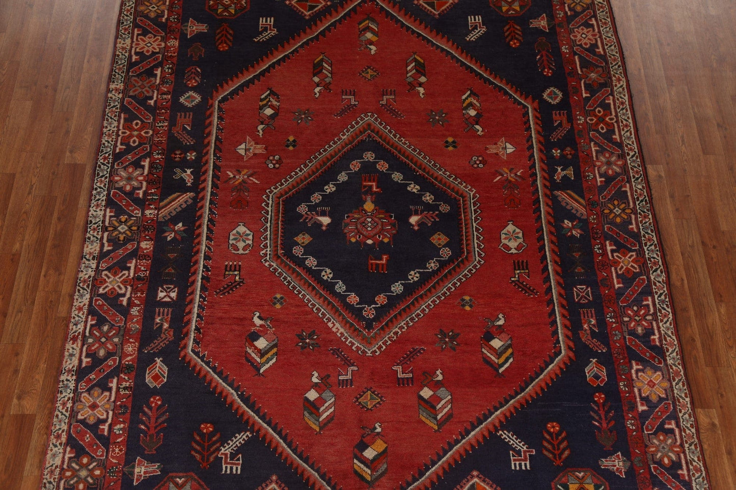 Tribal Geometric Bakhtiari Persian Area Rug 7x9