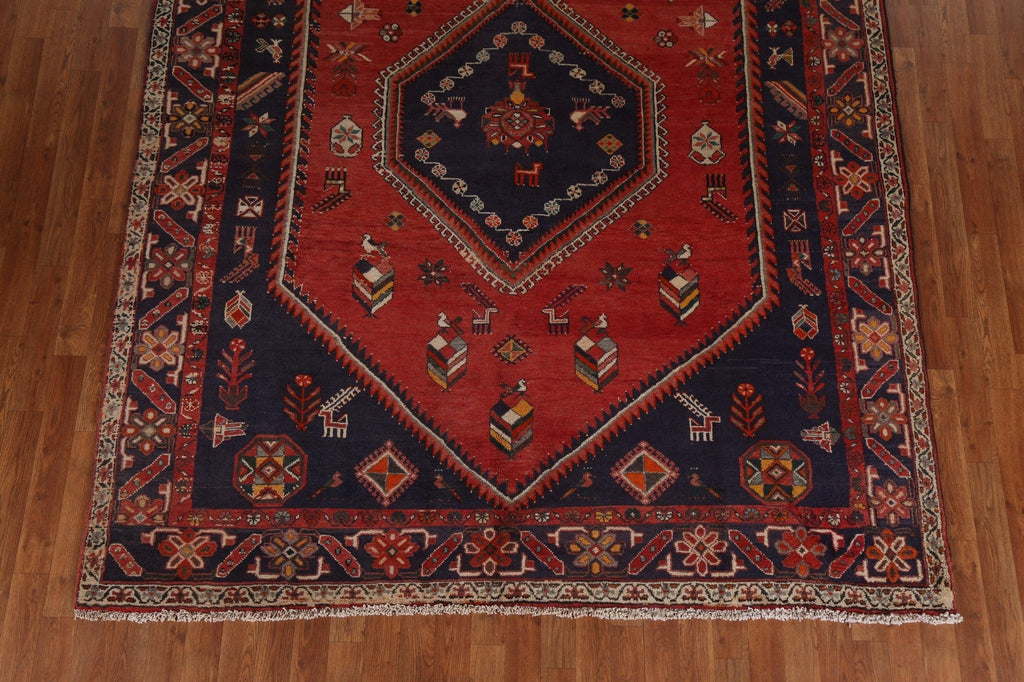 Tribal Geometric Bakhtiari Persian Area Rug 7x9