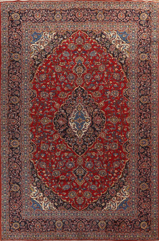 Traditional Wool Kashan Persian Area Rug 10x14