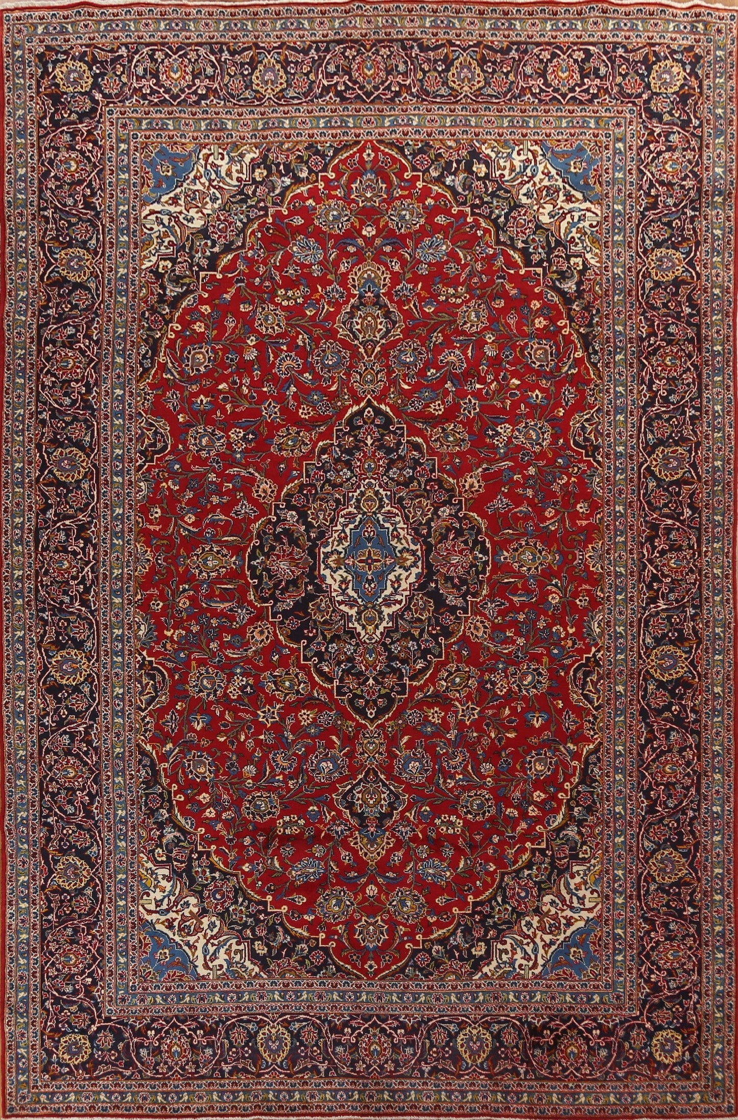 Traditional Wool Kashan Persian Area Rug 10x14