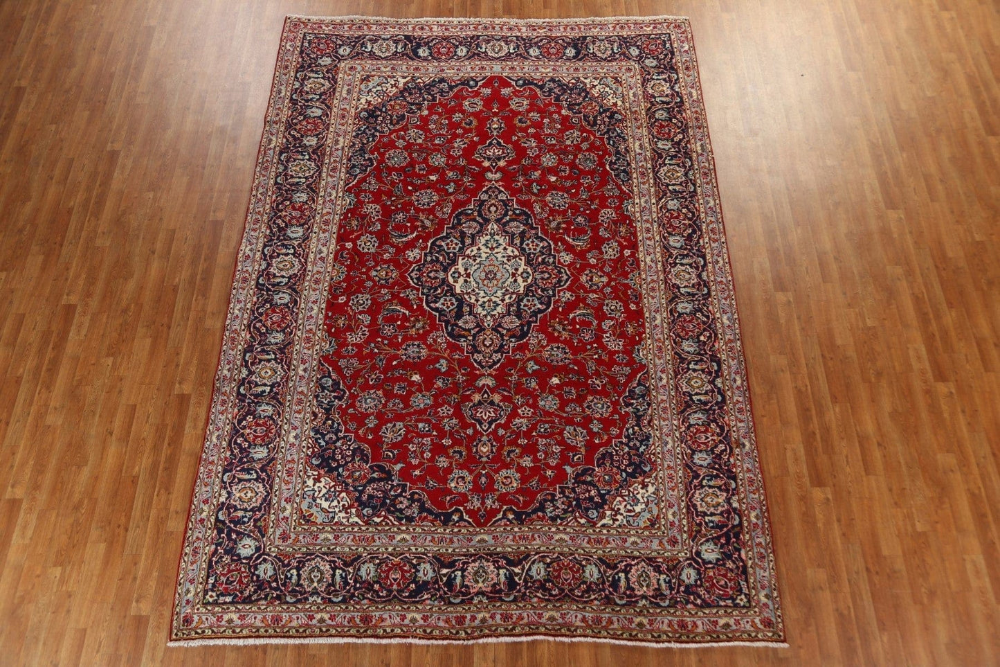 Handmade Wool Kashan Persian Area Rug 8x12