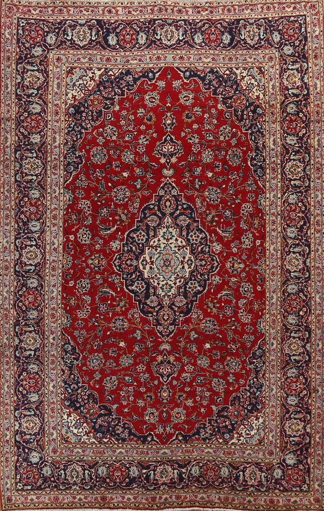 Handmade Wool Kashan Persian Area Rug 8x12