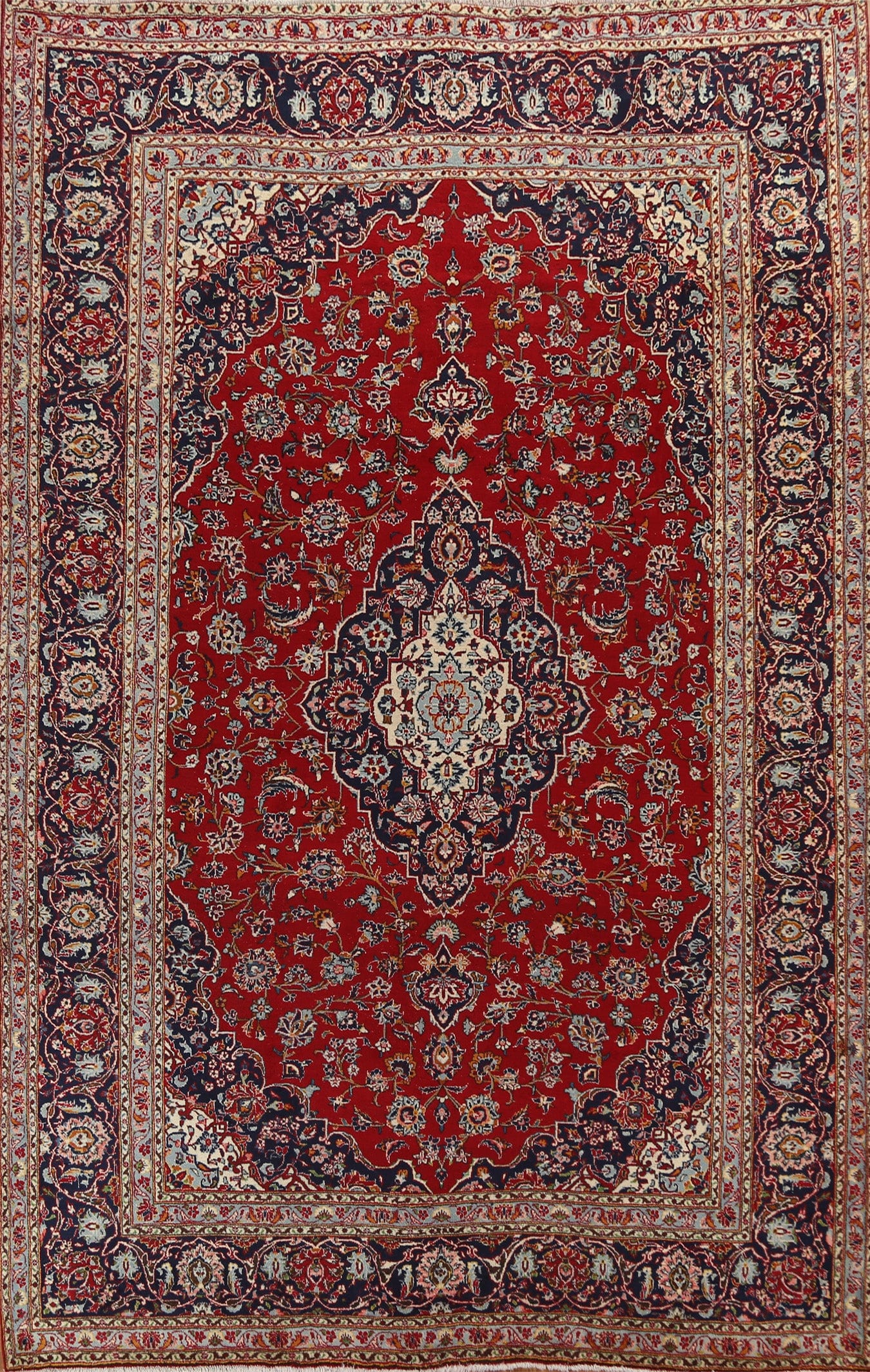 Handmade Wool Kashan Persian Area Rug 8x12