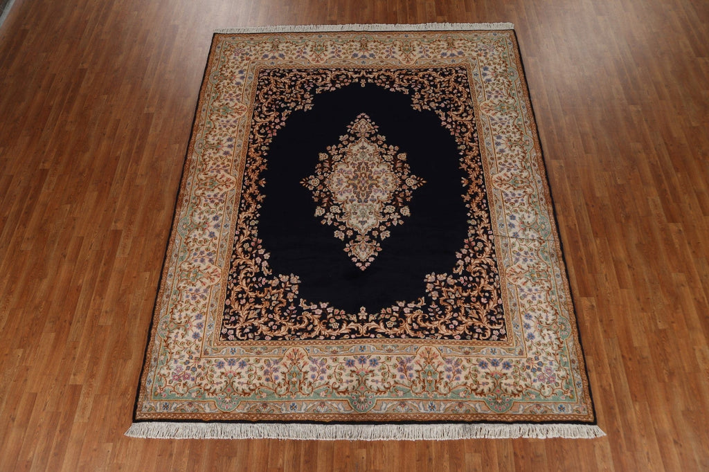 Dark Navy Blue Kerman Persian Area Rug 8x10