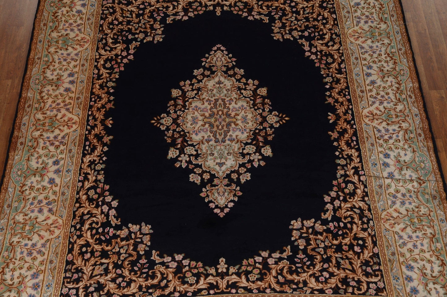 Dark Navy Blue Kerman Persian Area Rug 8x10