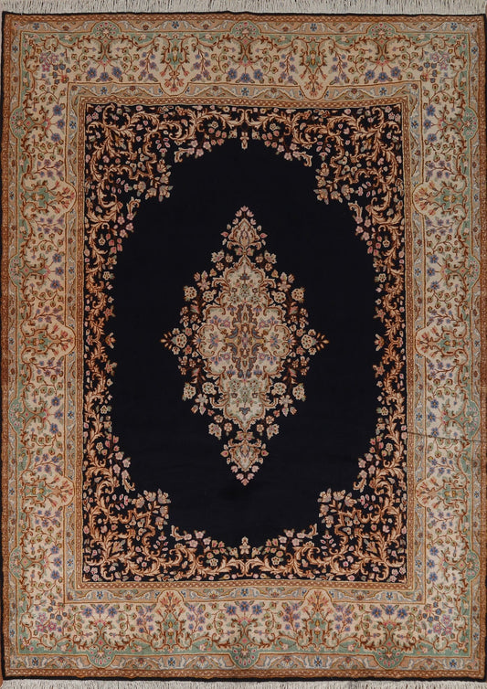 Dark Navy Blue Kerman Persian Area Rug 8x10