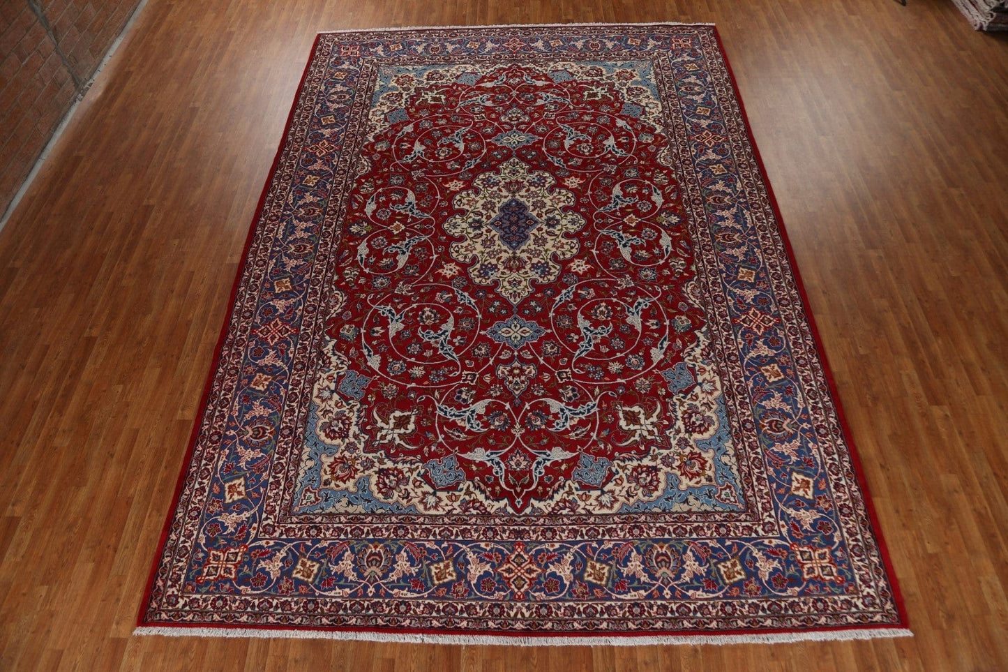 Vegetable Dye Red Isfahan Persian Area Rug 10x14