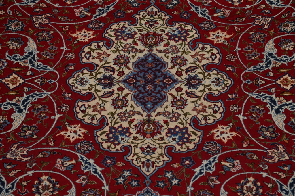 Vegetable Dye Red Isfahan Persian Area Rug 10x14