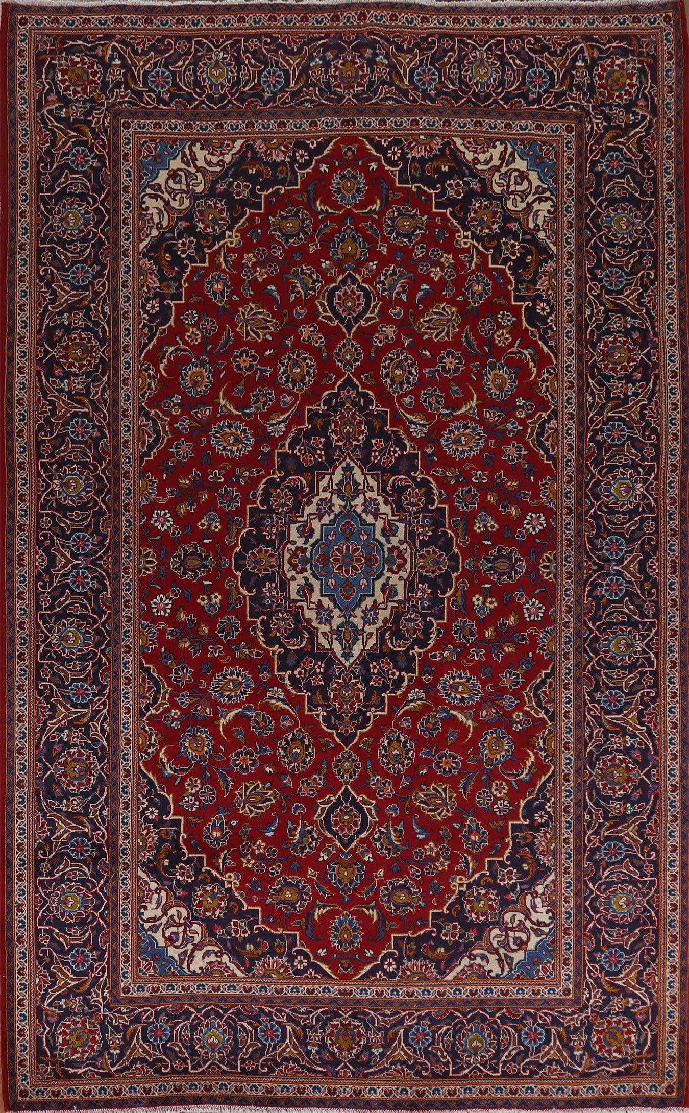 Traditional Kashan Persian Area Rug 7x10