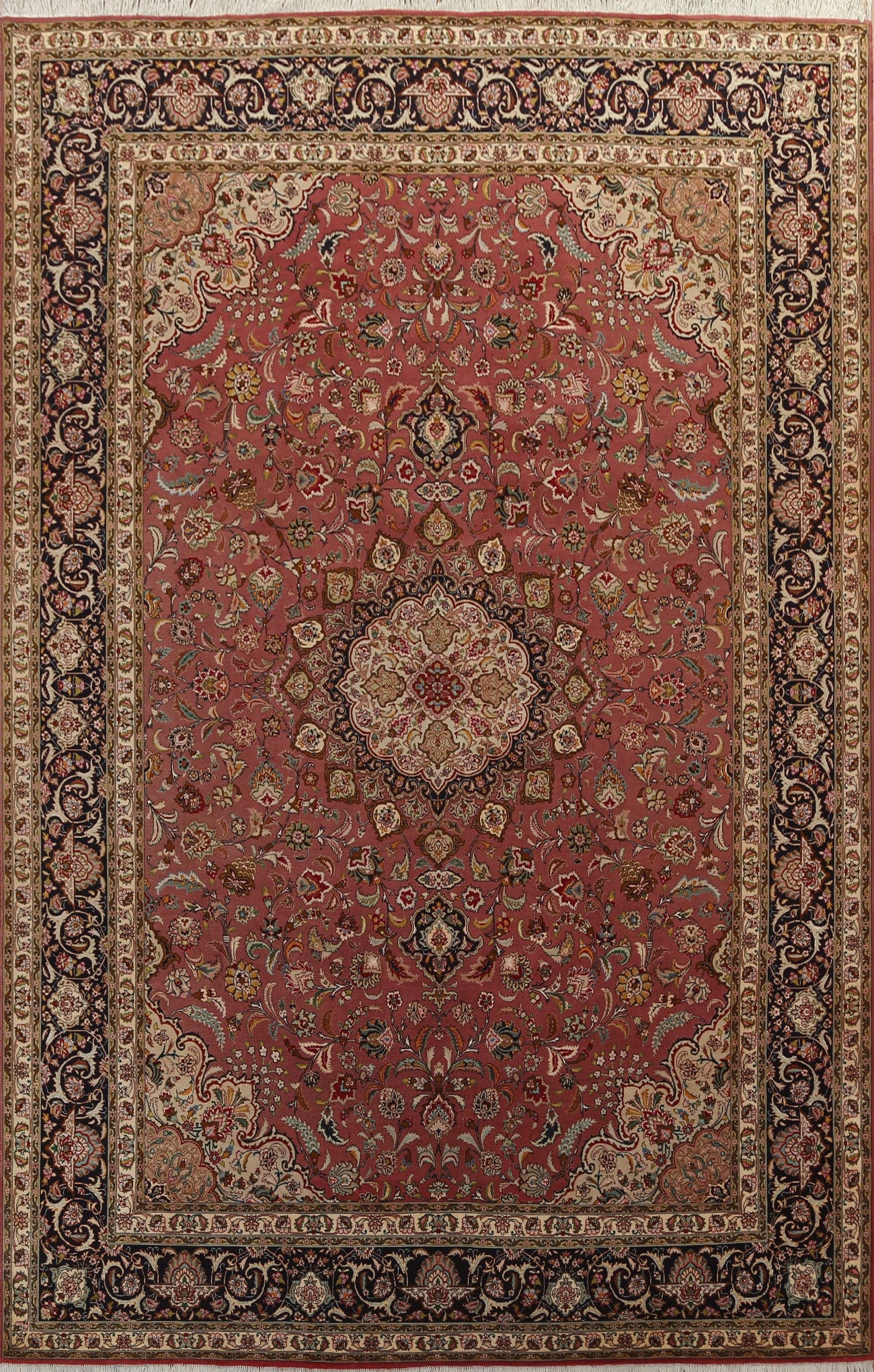 Hand-Knotted Wool Tabriz Persian Area Rug 8x12