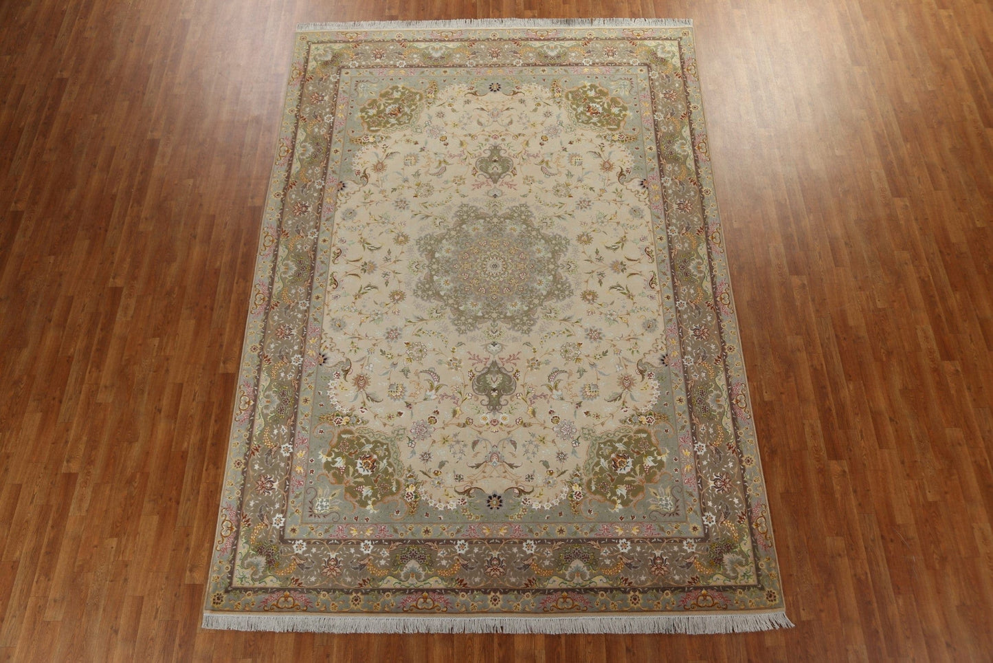 Light Green Tabriz Persian Area Rug 8x11