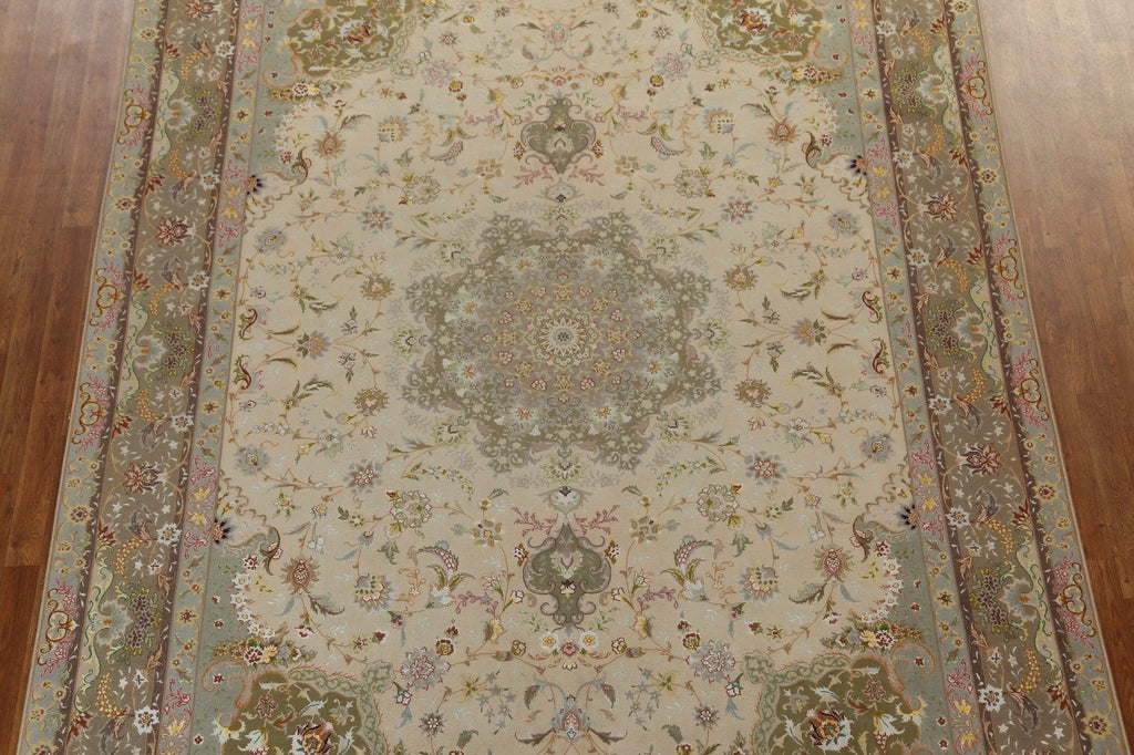 Light Green Tabriz Persian Area Rug 8x11