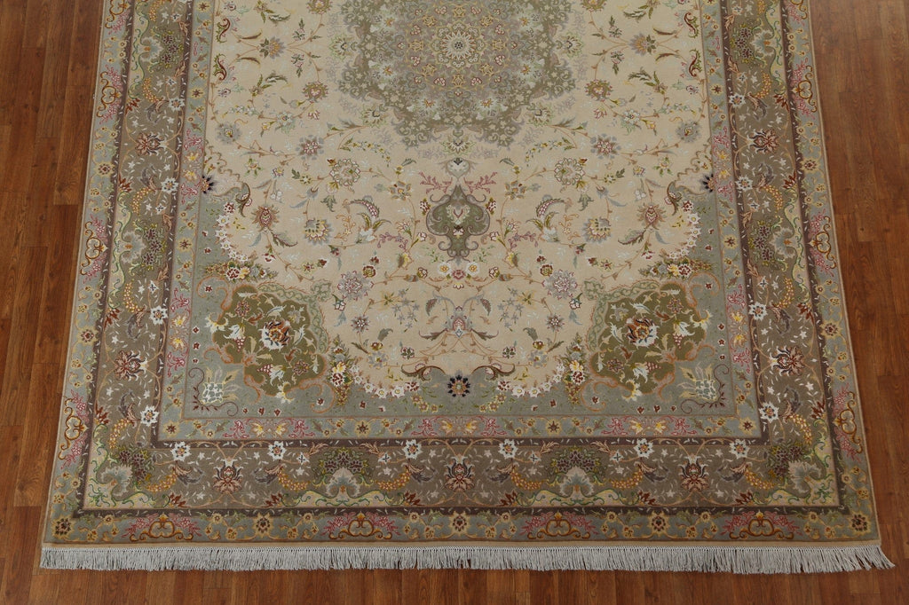 Light Green Tabriz Persian Area Rug 8x11