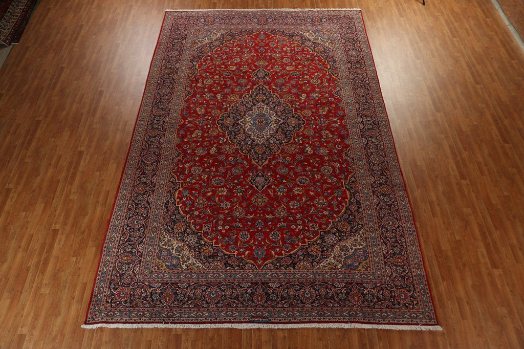 Traditional Kashan Large Persian Rug 10x15