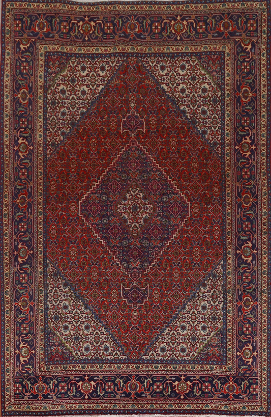 Geometric Wool Ardebil Persian Area Rug 7x10