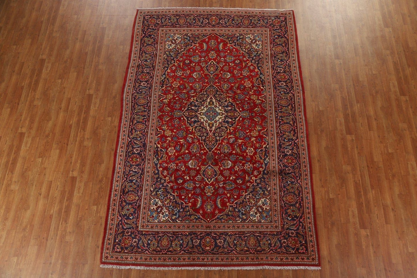 Traditional Red Kashan Persian Area Rug 7x10