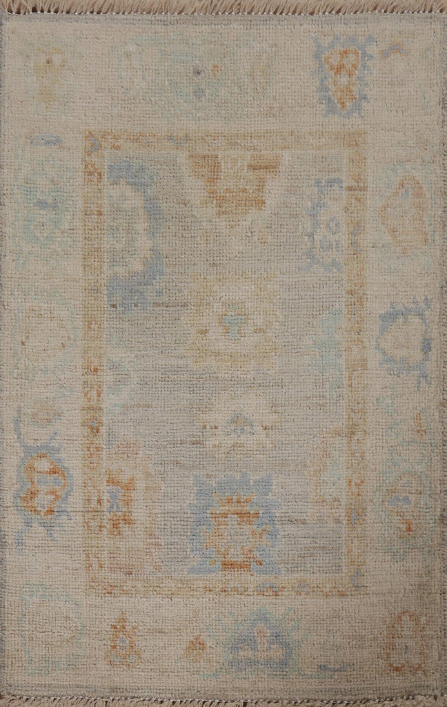 Muted Handmade Oushak Oriental Area Rug 2x3