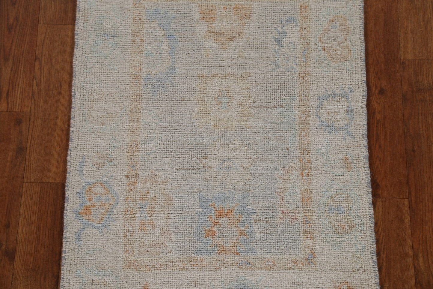 Muted Geometric Oushak Turkish Area Rug 2x3