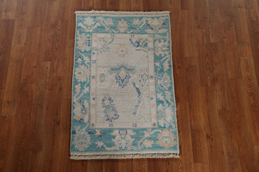 Handmade Oushak Turkish Wool Rug 2x3