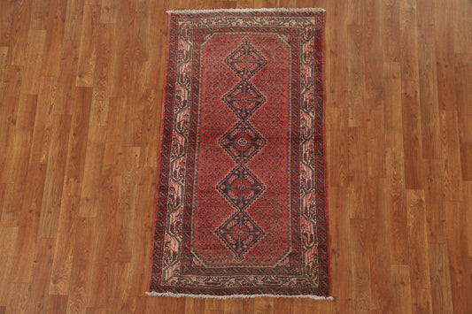 Geometric Hamedan Persian Area Rug 3x5