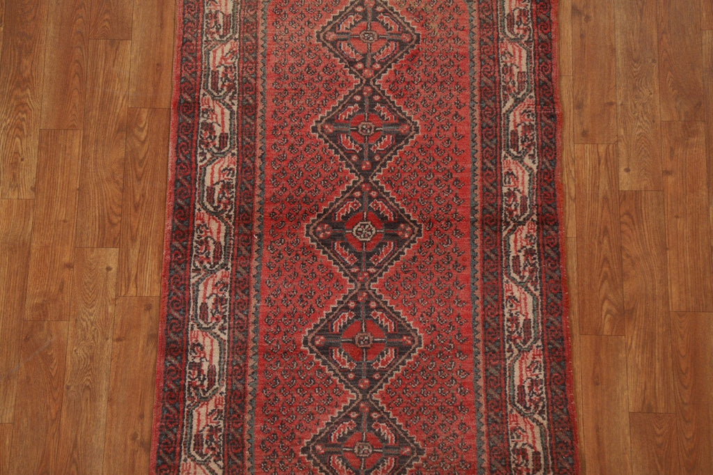 Geometric Hamedan Persian Area Rug 3x5