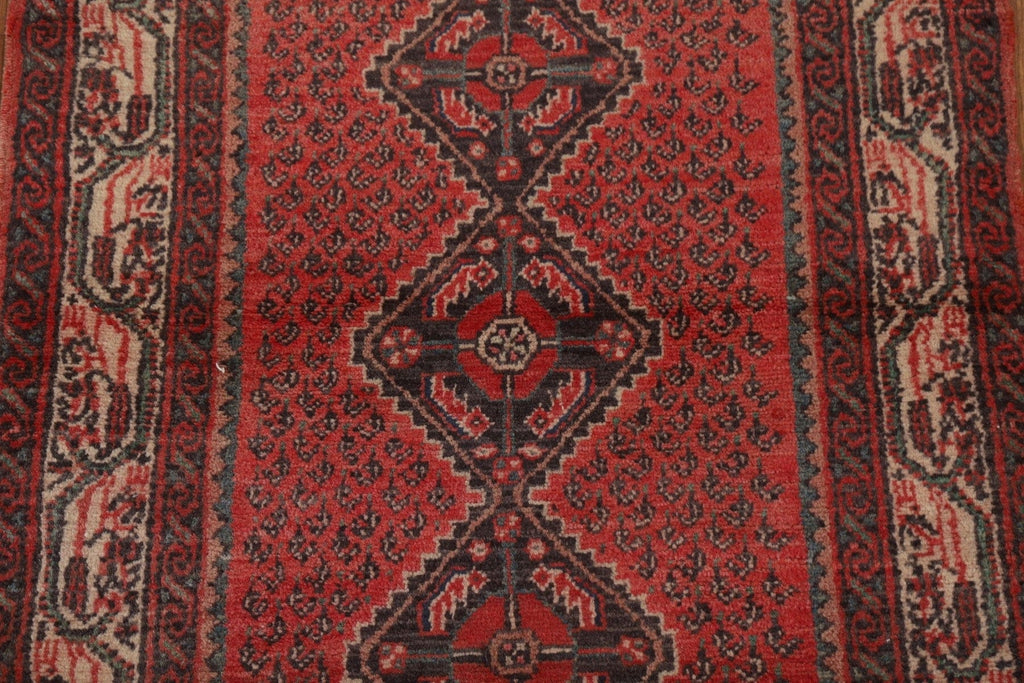 Geometric Hamedan Persian Area Rug 3x5