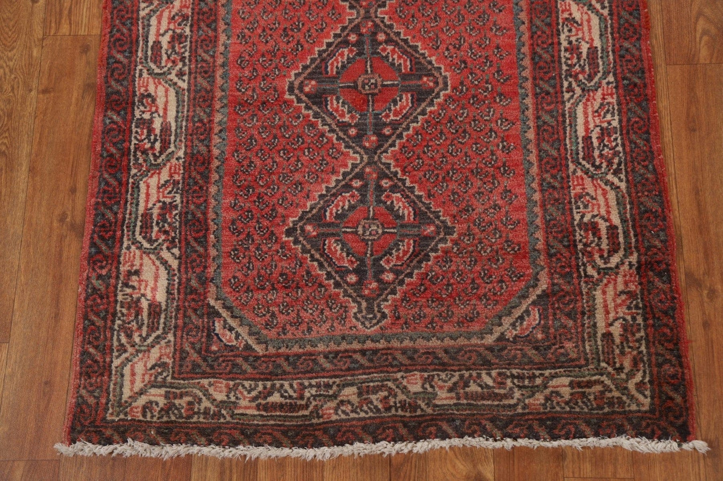 Geometric Hamedan Persian Area Rug 3x5