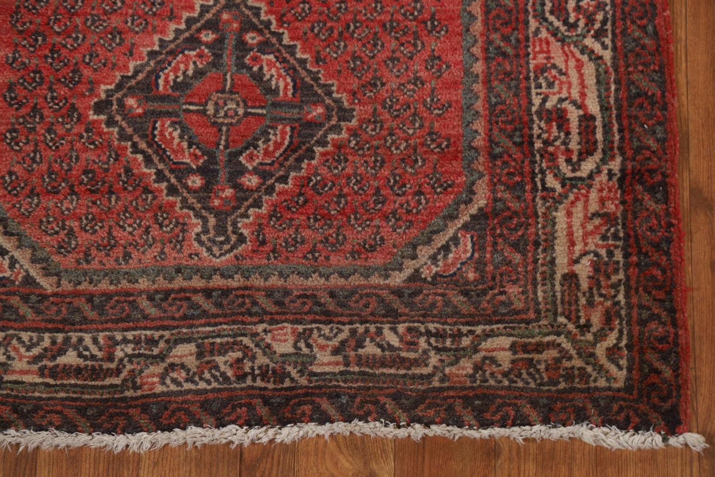 Geometric Hamedan Persian Area Rug 3x5